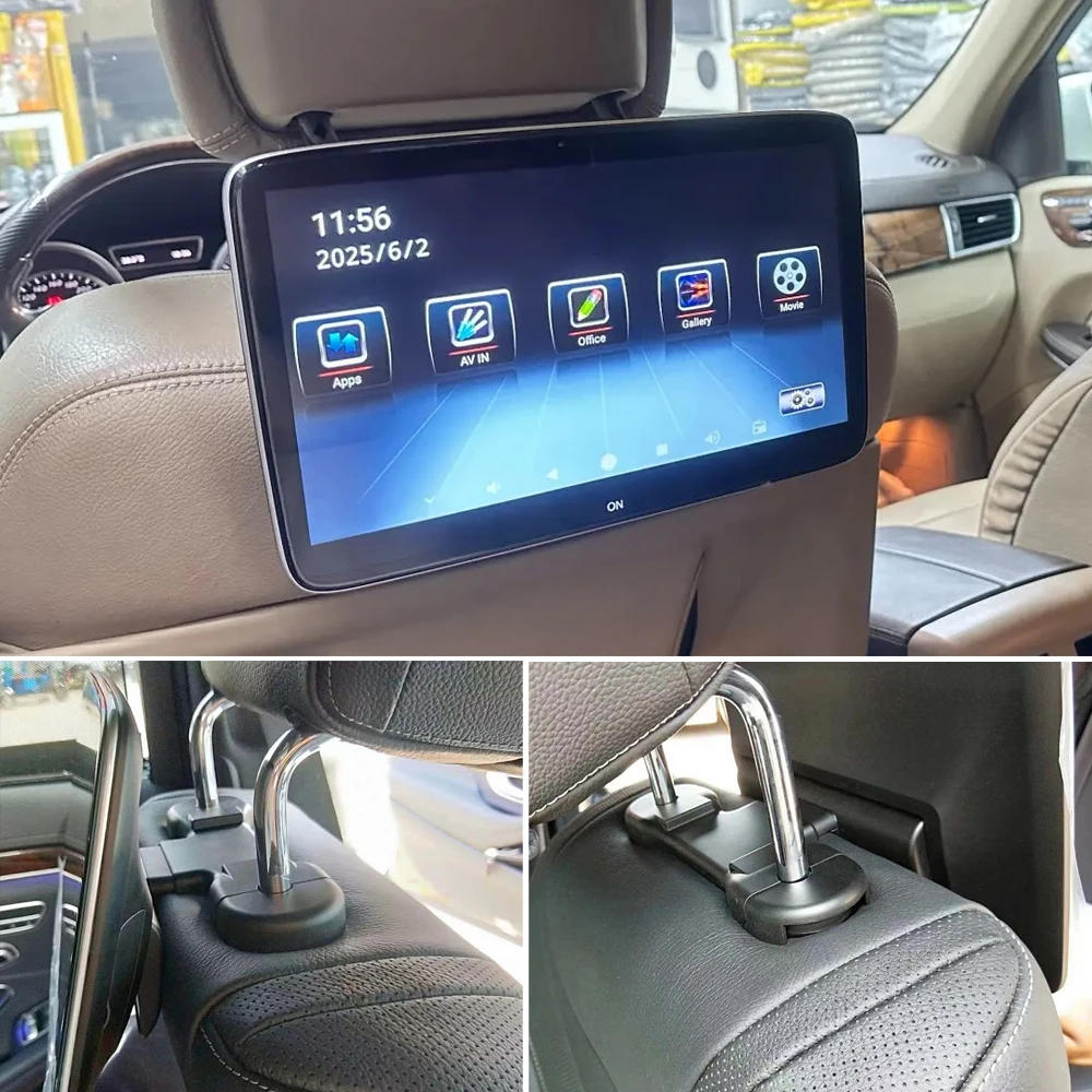 

11.6 Inch 8-Core Car Android Headrest Monitor With Rear Seat Video Player For Mercedes W176 W246 W205 W212 W463 W166 W222 W447