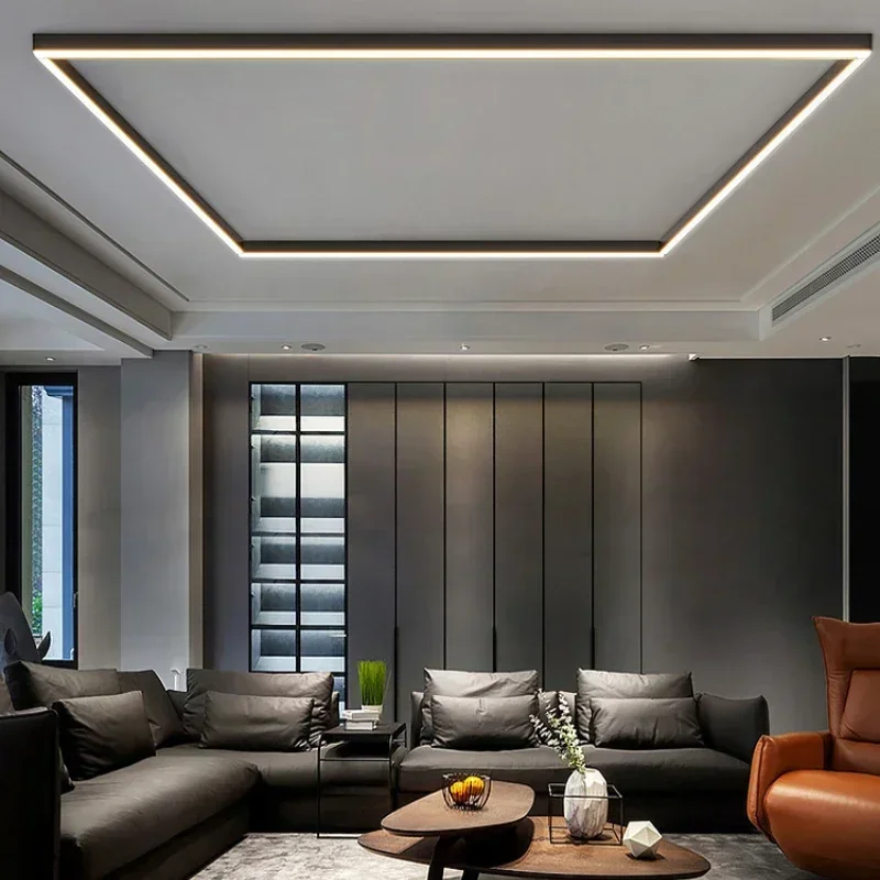 لا يوجد شريط إضاءة رئيسي، ضوء خطي، إضاءة LED بسيطة لغرفة النوم، إضاءة خلفية جدارية، سقف غرفة المعيشة #4