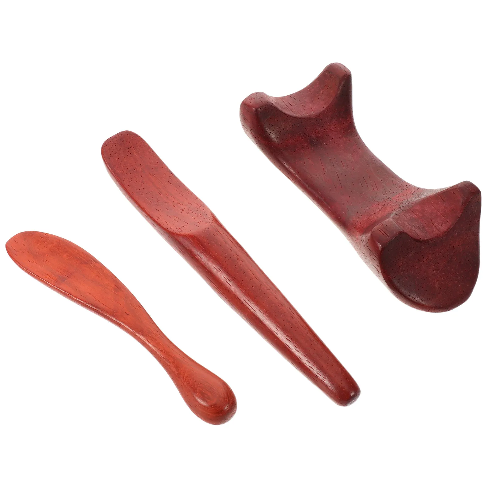 

Набор из 3 деревянных массажных палочек Гуаша для лица и тела, для точечной стимуляции, нежный уход за кожей, скребок для массажа, ручной инструмент