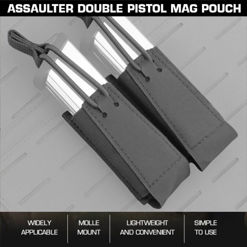 

Assaulter Double Pistol Pouch | Lightweight Mag Holder Pouch | For Wilderness Adventure Accessories