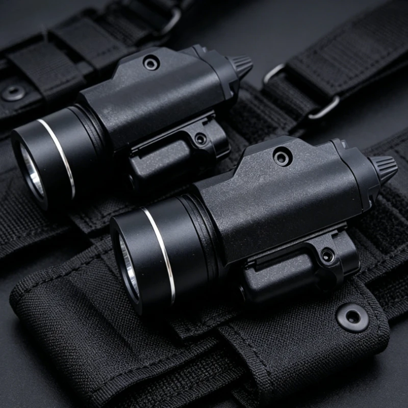 

800lm Silver Fox Metal Mounted Flashlight Green Infrared Positioning Light Steady Strobe Tactical Outdoor Toy Accessories