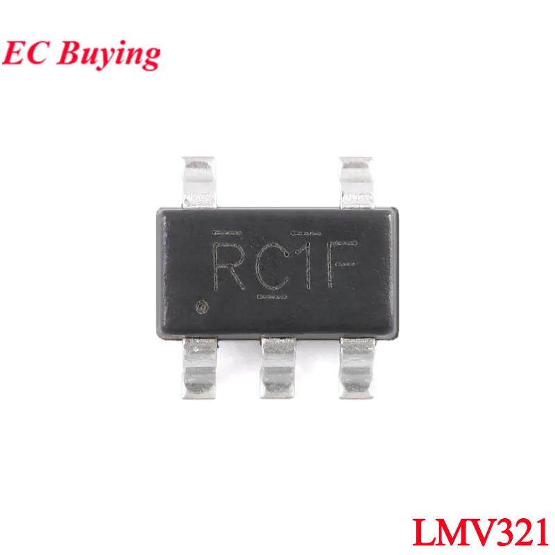 50Pcs/10pcs LMV321 RC1F SOT-23-5L 1MHz 60μA Rail-to-Rail I/O CMOS Operational Amplifier Chip IC