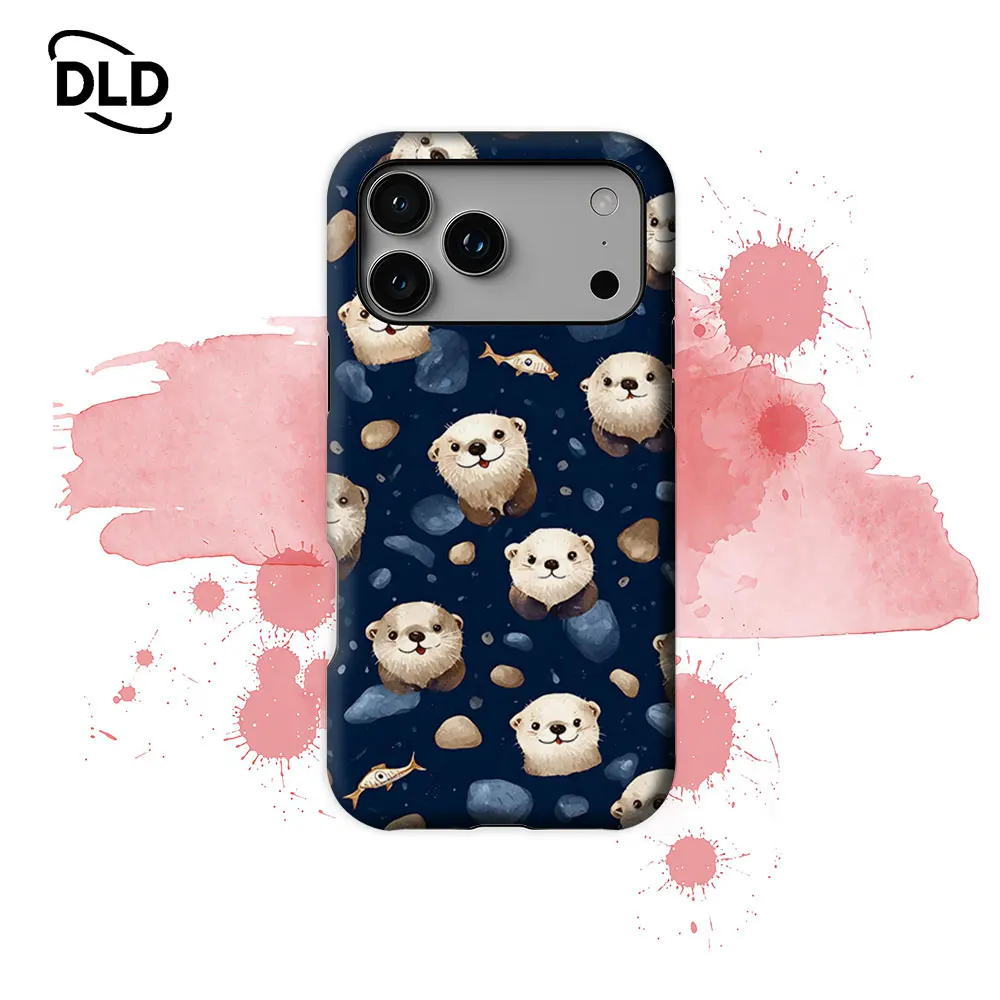 Estuche Magnético para Teléfono con Estampado de Nutria en Acuarela para iPhone 18 17 16 15 14 13 Pro Max Plus, Estuche Resistente de Una o Dos Capas
