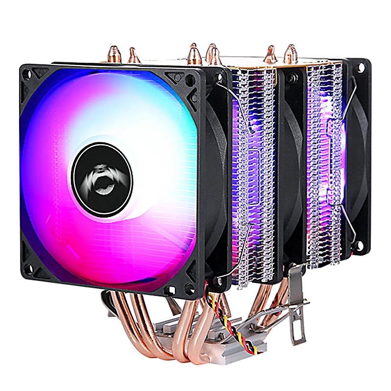 Imagem -06 - Qiuzaim-pc Processador Cpu Cooler Torre Dupla Heat Pipe Instalação de Ventilador Pwm Lga115x 1200 1700 1366 Amd 2011x79x99 e5 i3 i5 i7 e3