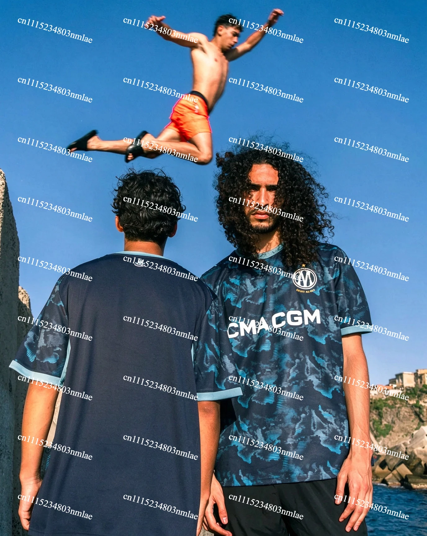 26/27 New Men Marseille Competition Jersey 3D Print Y2K Oversized Quick Drying Sports Shirt for Daily and Training Wear T-shirt