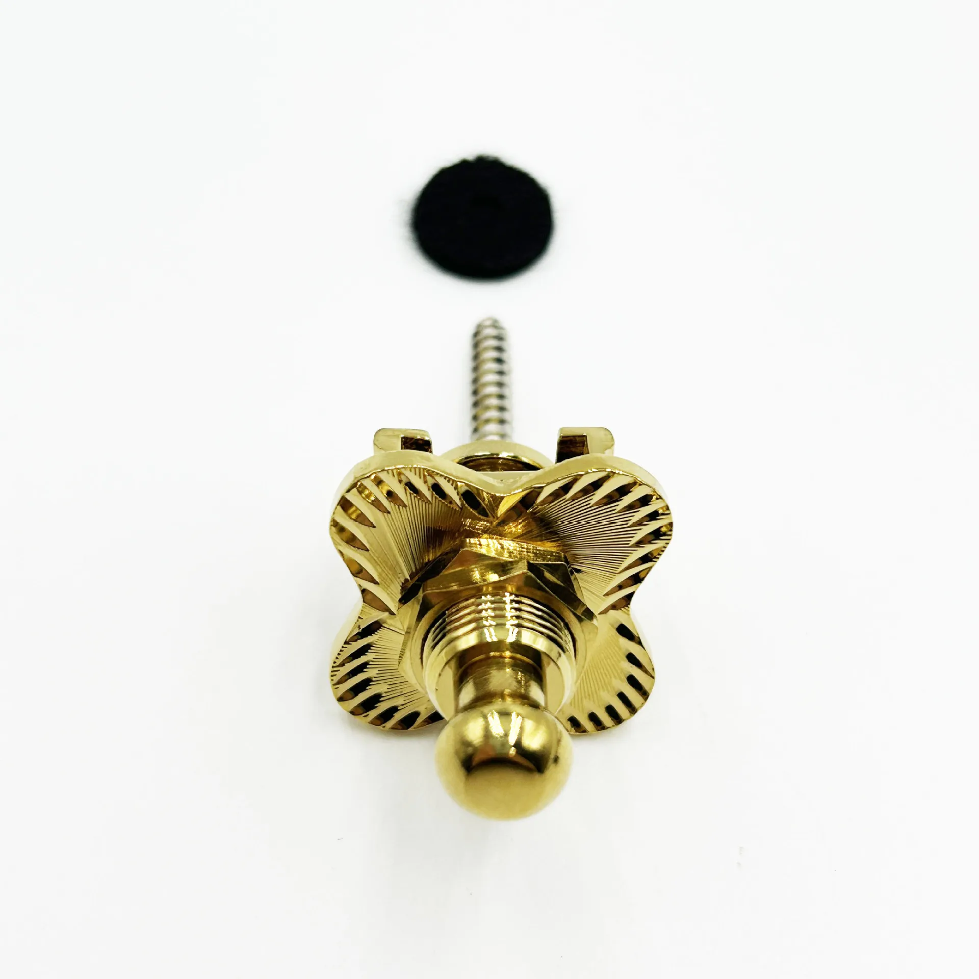 4-Petal FlowerCarved Guitar Strap Lock Buttons Metal Locking Strap Pegs Anti-Drop Security Locks Guitar Bass Parts