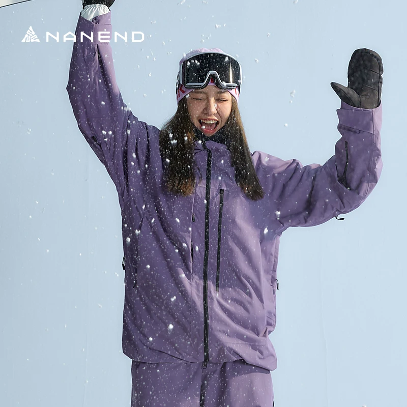 

NANEND Ski Suit Veneer New Warm and Cold-proof Professional 3L Waterproof Snow Suit Snow Snowboard jacket Man and Women