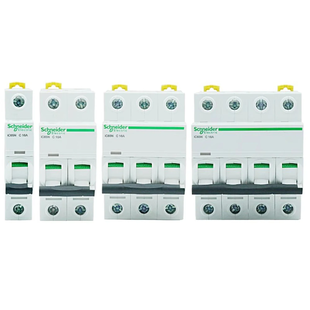 Acti9 C Curve Schneider Electric Switch IC65N 1P 1A 2A 3A 4A 6A 10A 16A 20A 25A 32A 40A 50A 63A Vacuum Mini Circuit Breaker MCB