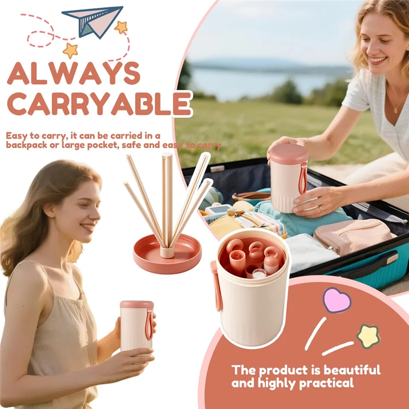 

24-Hour Delivery Travel Essential Cleaning Kit Silicone Baby Bottle Cleaner Brush Set, Foldable Drying Rack For Outdoor Use