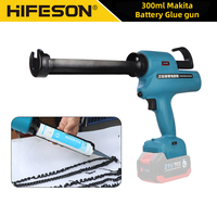 HIFESON 300ml Electric Caulking Gun Wireless Automatic Glue Gun Glass Adhesive Glue Seal Sealant Tool For 18V 21V 26V Makita