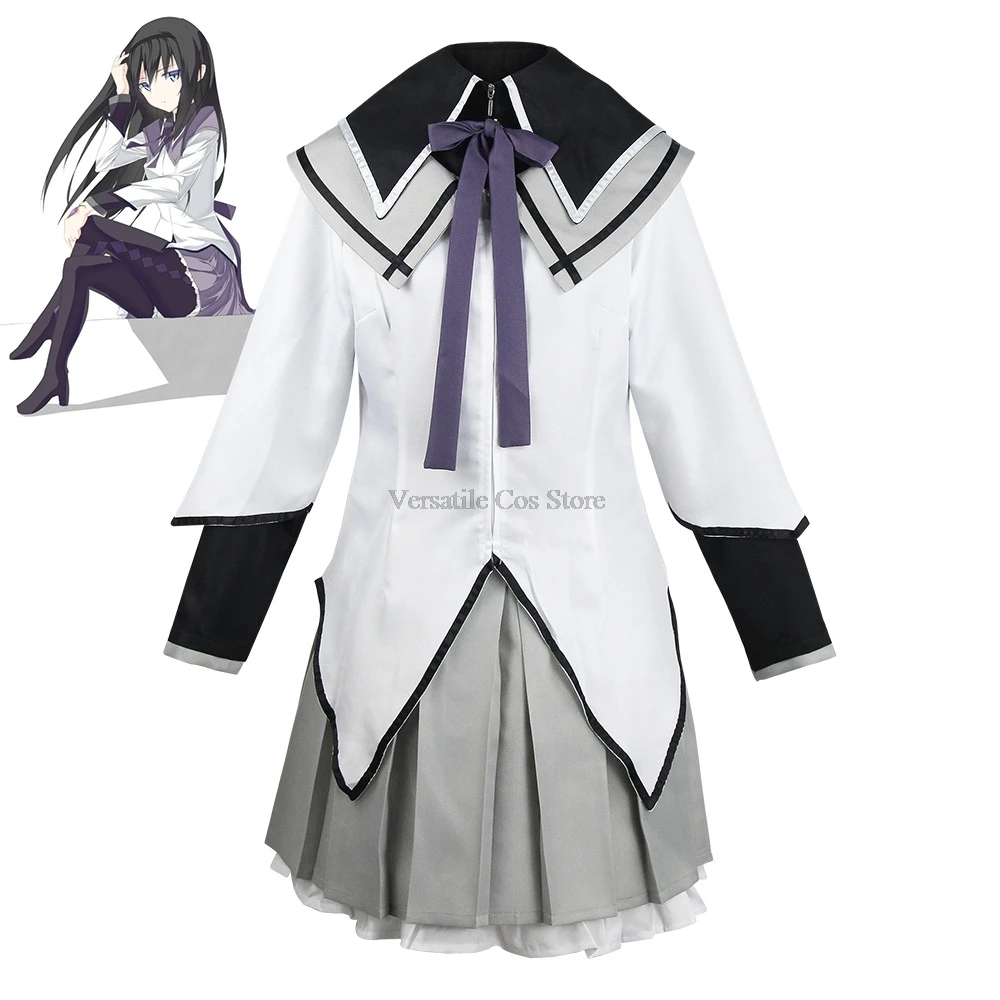 Kaname Madoka Costume Cosplay Parrucca Anime Puella Magi Madoka Magica Abito da ballo rosa Vestito uniforme da festa di Halloween per donna Ragazza