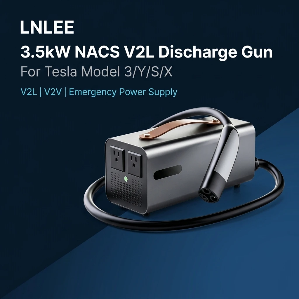 3.5kW V2L Discharge Gun US-NACS EV to Load Discharger Compatible with for Tesla Model 3 Y Camping Emergency Wholesale