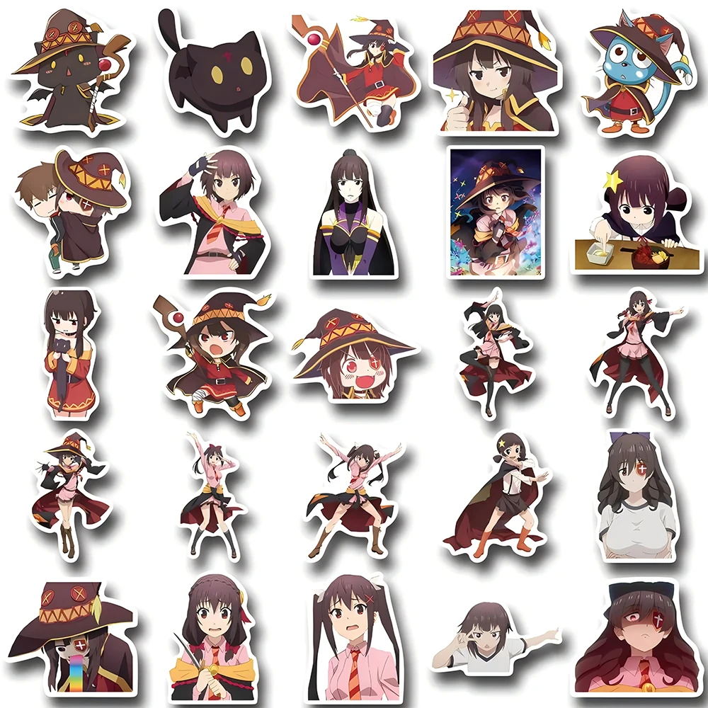 Picture 7: 10/30/50pcs Konosuba: An Explosion on This Wonderful World Stickers Cute Megumin Decals Toys DIY Luggage Journal Kawaii Sticker