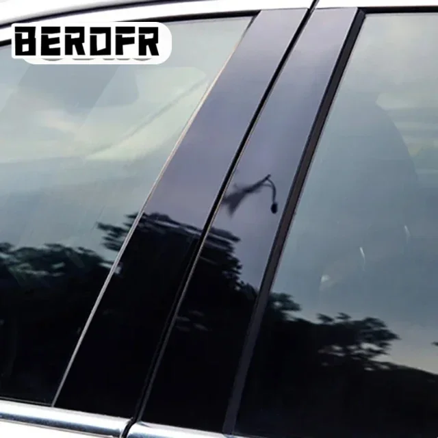 سيارة مصقول عمود المشاركات نافذة الباب غطاء الكسوة BC العمود ملصق التصميم لسيارات BMW X5 E70 2007-2013 اكسسوارات السيارات الخارجية