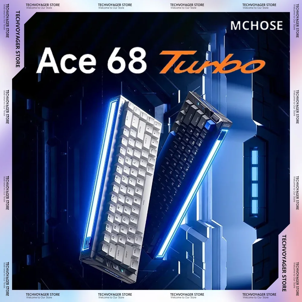 MCHOSE Ace68 Turbo Magnetic Switch Gaming Keyboards ARGB Low Latency Hall Sensor Custom Wired Keyboard PC E-Sport Accessory Gift