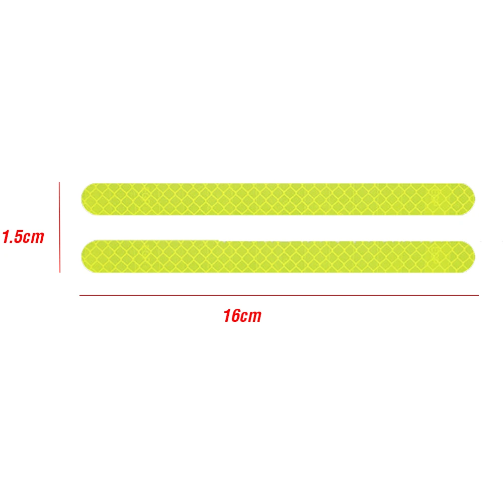 2pcs Wheel Hub Reflective Stickers Anti Scratch Auto Body Decorative Rim Tape Strips Warning Passing FOR Car Motorcycle Bicycle