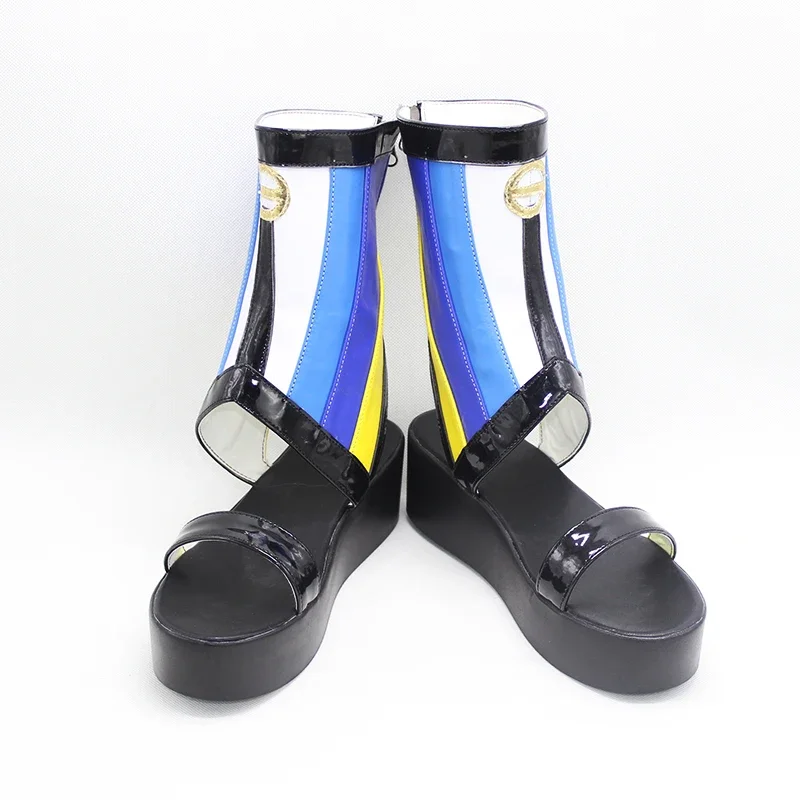 FGO Tomoe Gozen 코스프레 신발 PU 가죽 신발 할로윈 카니발 부츠 게임 Fate Grand Order 코스프레 소품 맞춤 제작