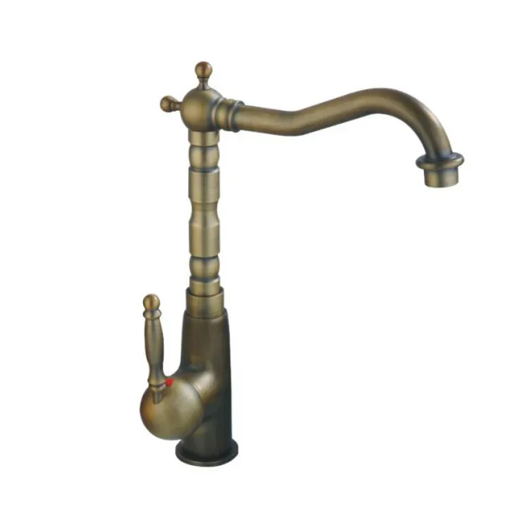 

All-copper European antique kitchen faucet rotatable wash basin basin table faucet