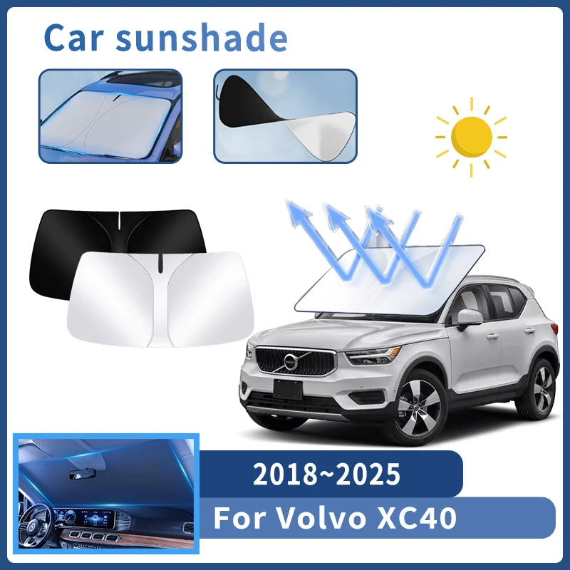 Auto Parts For Volvo XC40 2018~2025 2019 2020 Sunshade Windshield Sun Protection Heat Cover Summer Car Interior Accessories Tool