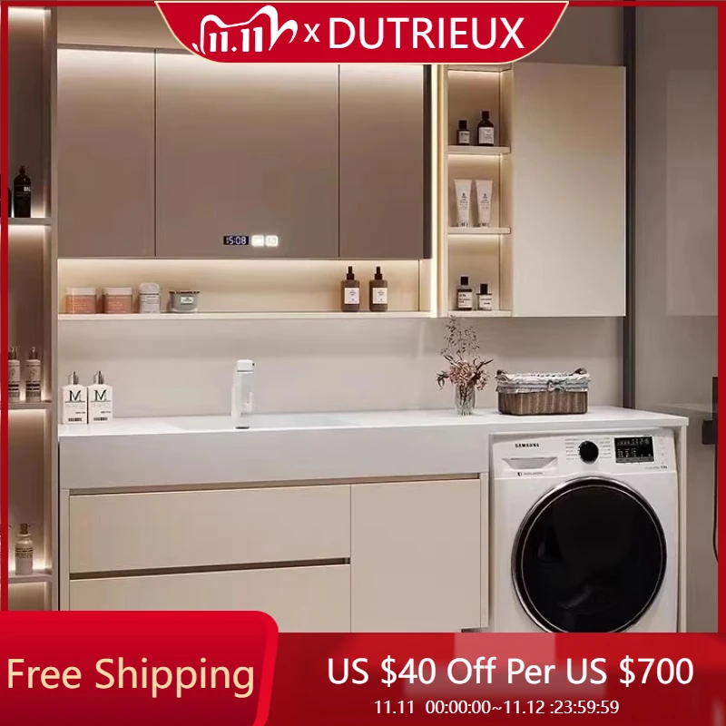 

Toilet Makeup Bathroom Cabinet White Drawers Dressers Accessories Vanity Perfume Cupboard Narrow Luxury Gabinete Salon Furniture