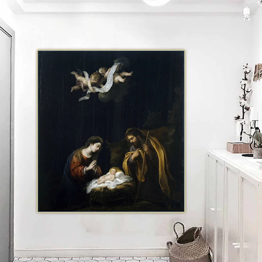 Citon Murillo-pintura al óleo sobre lienzo, póster artístico, imagen, decoraciones de fondo de pared, decoración para el hogar y la sala de estar