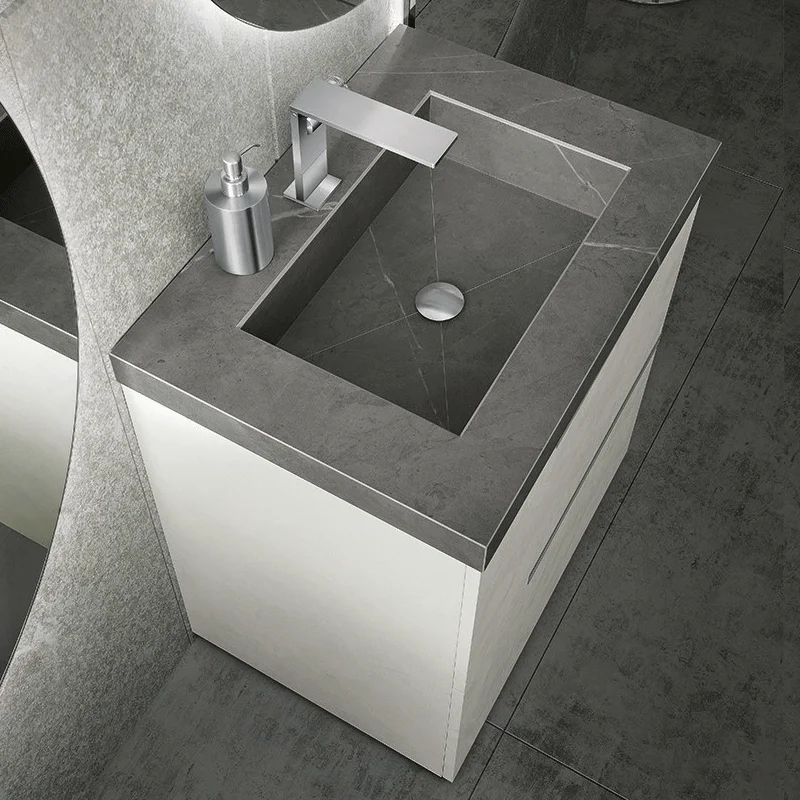 

Thin-edge integrated square simple hotel project washbasin custom-made household washbasin