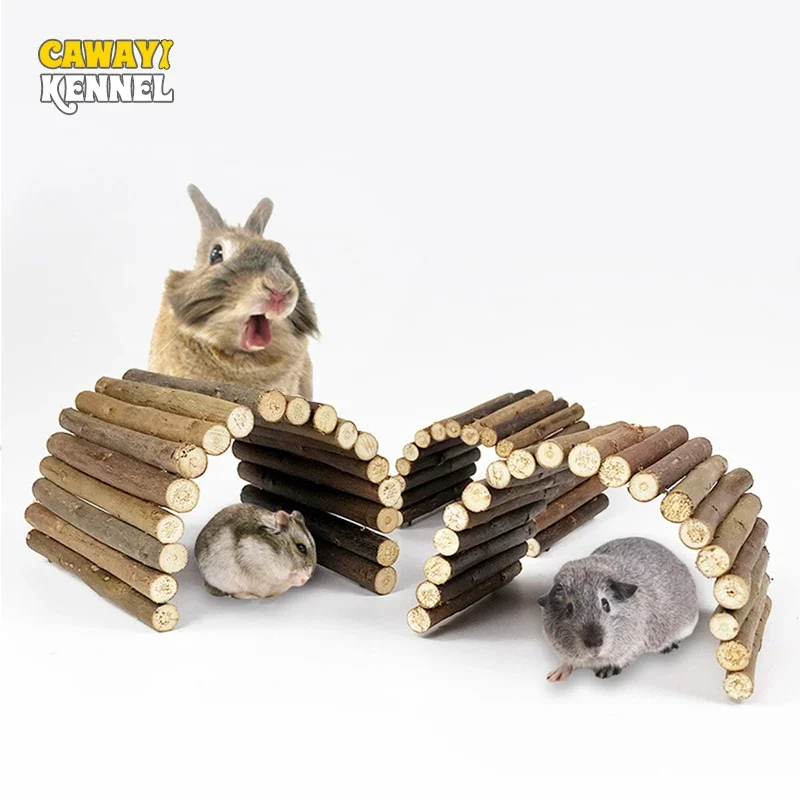 

Small Pet Molar Willow Branch Rabbit Accessories Hamster Molar Supplies Totoro Climbing Ladder Fence Arch Bridge Toy D9106
