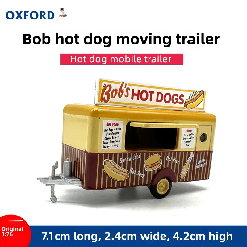 

Литой под давлением OXFORD масштаб 1:76 Боб Хот-дог мобильный продаваемый прицеп модель автомобиля из сплава Коллекционная игрушка в подарок сувенир дисплей орнамент