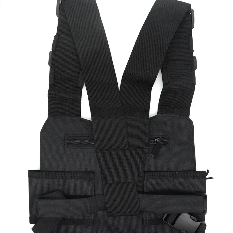 Portable Hip Hop Front Pack West Wist Pouch Holster Vest Men Tactical Chest Rig Bag for Wouxun Baofeng UV-5R UV-82 bf-888S
