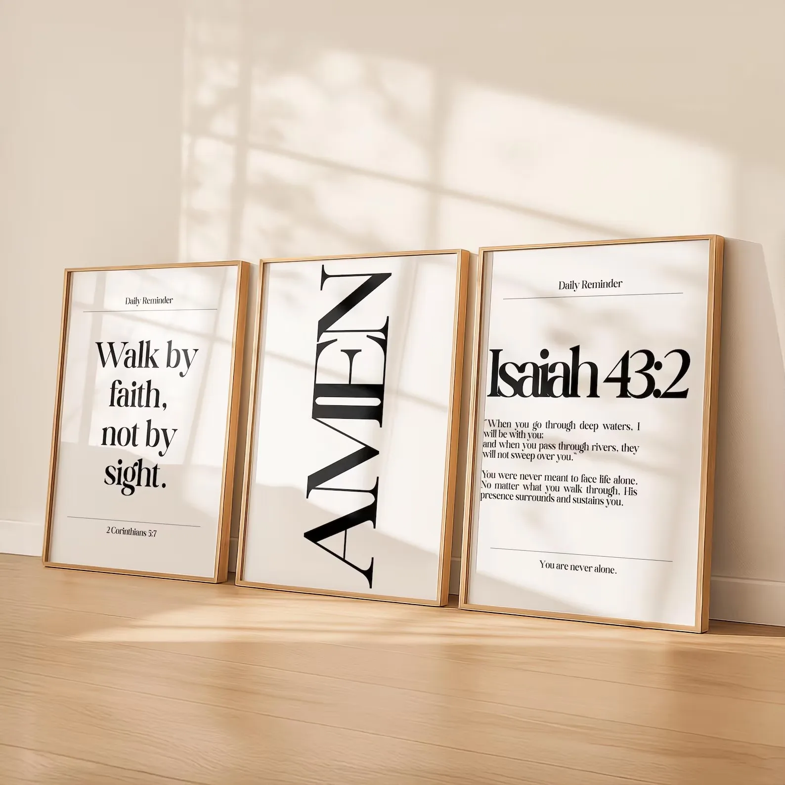Christlicher Bibelvers „Walk By Faith“ Wandkunst, Kunstdruck auf Leinwand, Poster, Bild für Wohnzimmer, Schlafzimmer, Restaurant, Heimdekoration