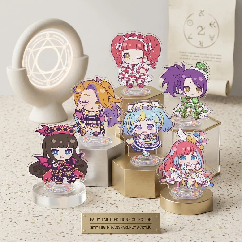 Anime Waccha PriMagi Acrylic Stand Keychain10CMChibi Hibino Matsuri Yayoi Mitsuki Aozora Himari Desktop Ornament Fan Merchandise