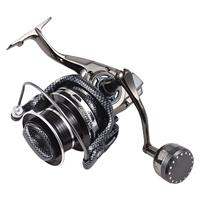 Fishing Reels Spinning Metal Long Casting Reel Snake Pattern DE Color 14+1 High Speed Gear Ratio Ultra Smooth  for Saltwater