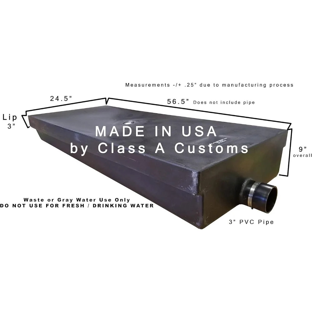 40 Gallon RV Waste Black Water Storage Tank - Large Capacity Holding Tank for RVs