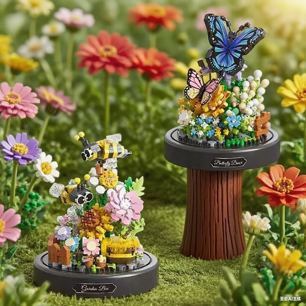 

Micro Building Block Flower no Dust Cover Mini Eternal Life Bouquet Assembling Toys for Kid Brick Ornament Decor Romantic Gift