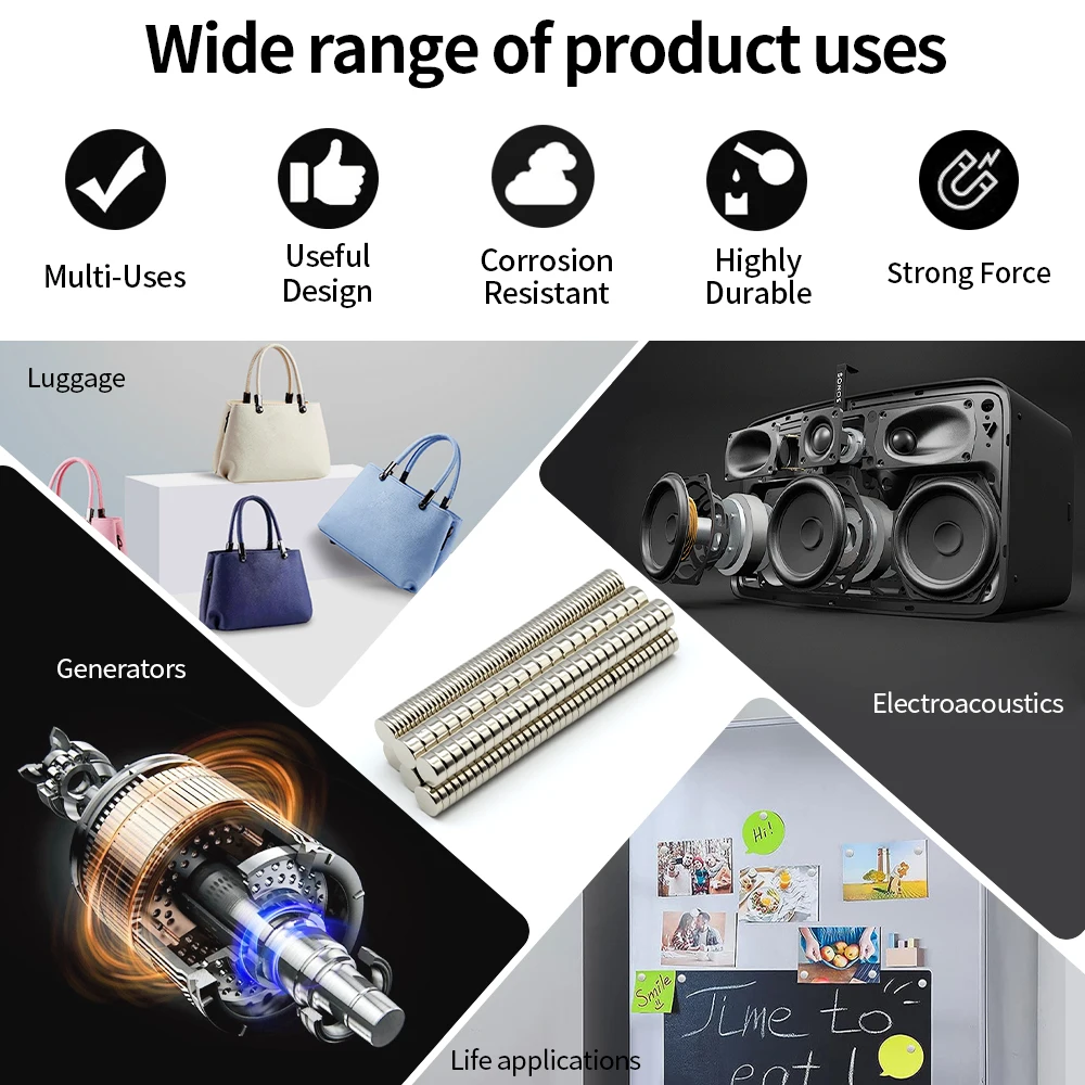 سوبر قوي مغناطيس النيوديميوم N35 ندفيب المغناطيسي الدائم imanes جولة مغناطيس قوي الثلاجة 10x1 10x2 10x3 10x5 مللي متر #5