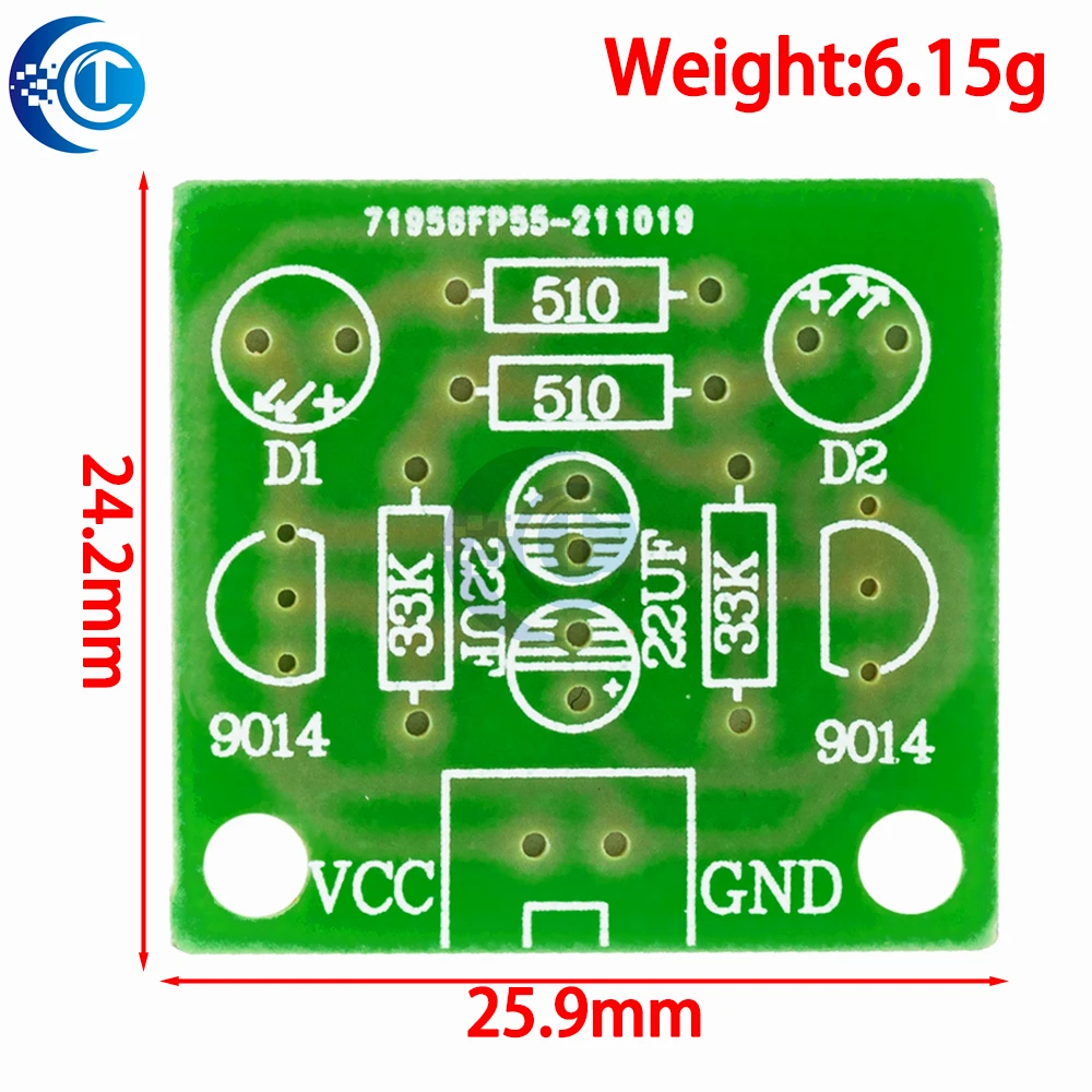 DIY Kit 5MM LED Simple Flash Light Circuit Simple flashing Leds Circuit Board Kits Electronic Production Suite Parts