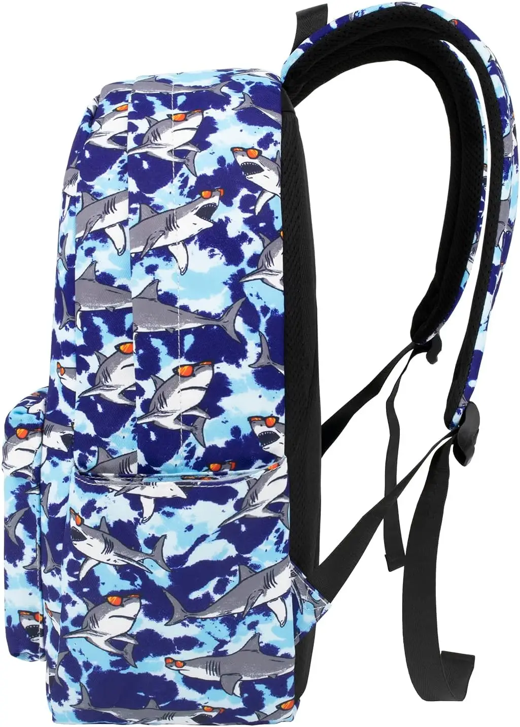 حقيبة كتب القرش للمدرسة الابتدائية والثانوية والكلية وحقائب كتب مضادة للماء للكمبيوتر المحمول وحقيبة ظهر للسفر