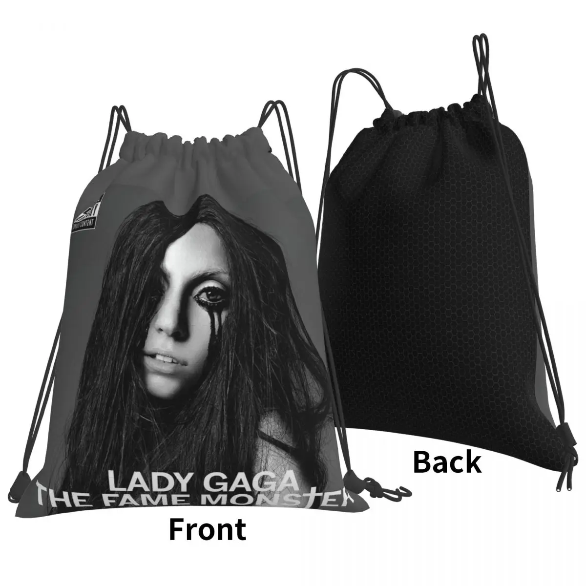 Lady Gaga,The Fame Monster Backpacks Multi-function Drawstring Bundle Pocket Storage Bag Book Bags for Man Woman School