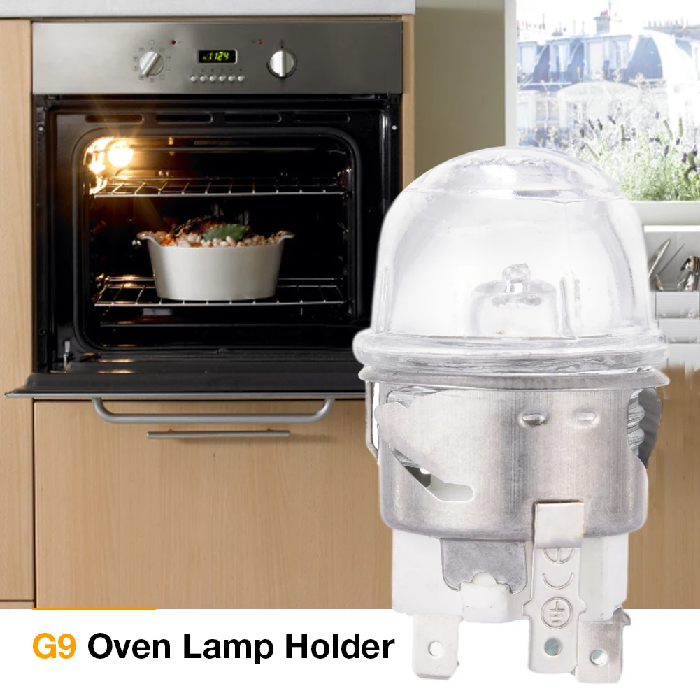 220v G9 Lamp Base High Temperature Resistant Safe Oven Lamp Holder Light Socket Supports for G9 Halogen Bulbs