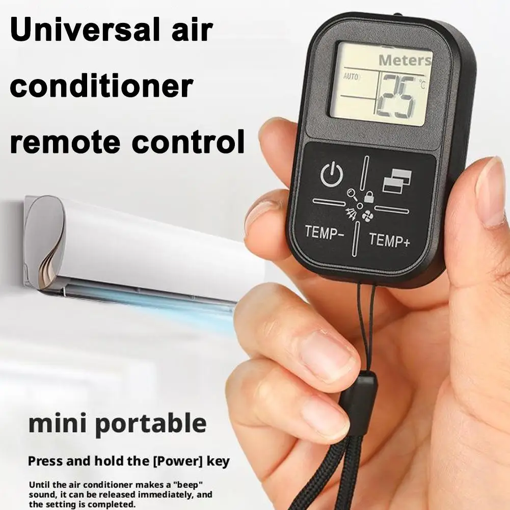 Mini English Universal Air Conditioner Remote Control Equipped With Indoor Thermometer Function Portable Handle image 5