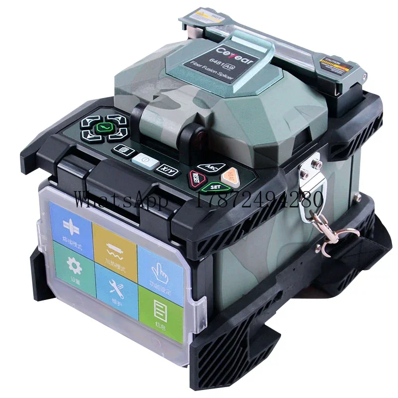 Field Machine Ceyear 6481 A9 Six Motors Camouflage Color Touch Screen Splicing Machine Optical Fiber Fusion Splicer