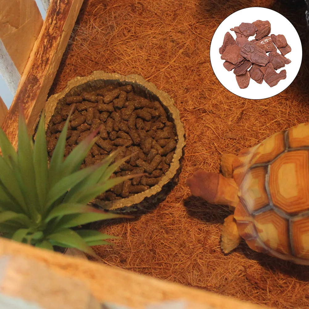 

1 Pack Reptiles Breeding Box Pine Bark 500G Tortoise Box Landscaping Decor Natural Material For Reptile Tank Rainforest Setup