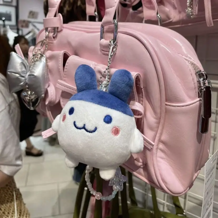 Tamagotchi llavero de juguete de peluche colgante lindo Kawaii Mametchi Mimichi Kuchipatchi accesorios de funda de tarjeta de Animal relleno