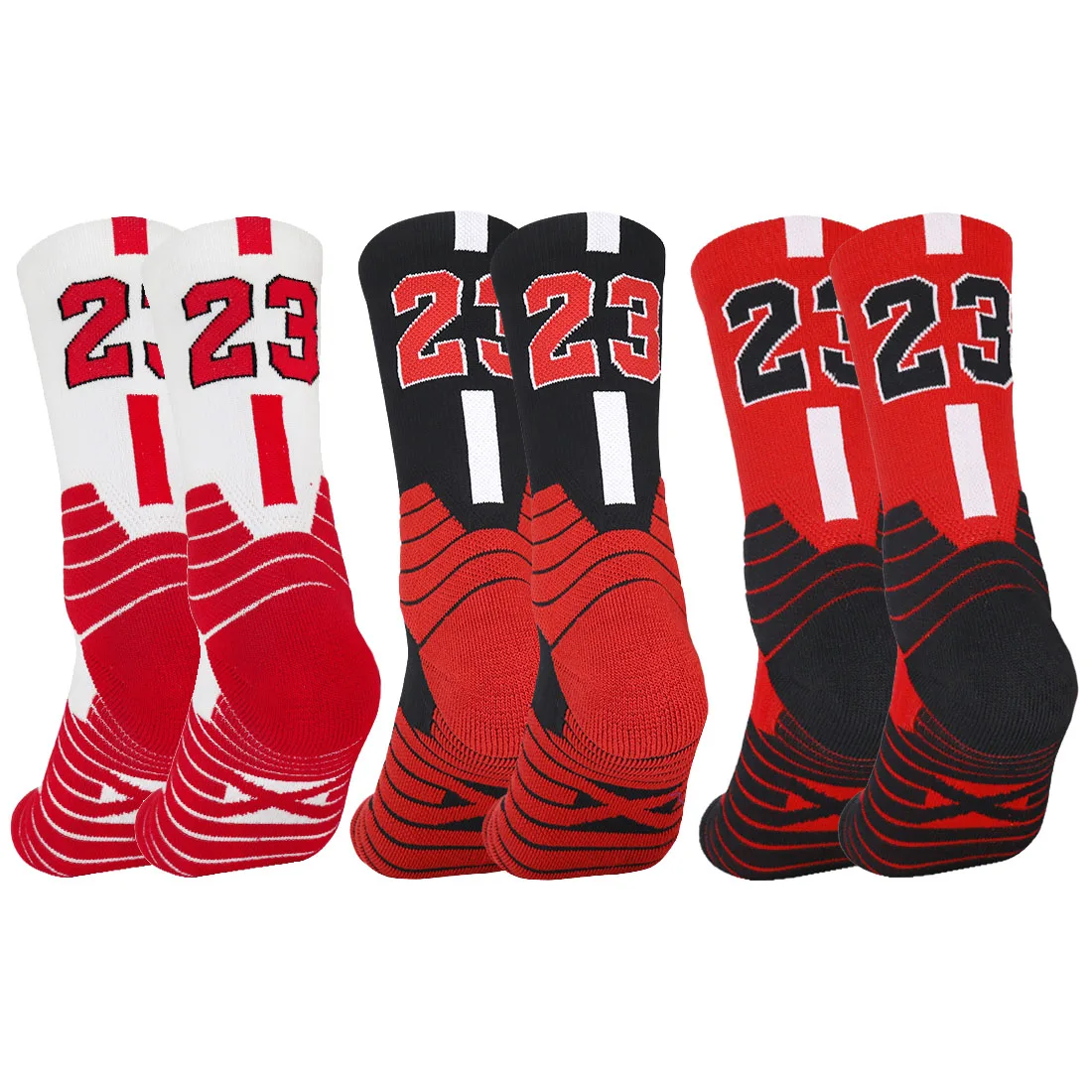 Number 23 Basketball Socks Men Women Sports Football Basketball Baseball Rugby Soccer Cycling Running Hiking