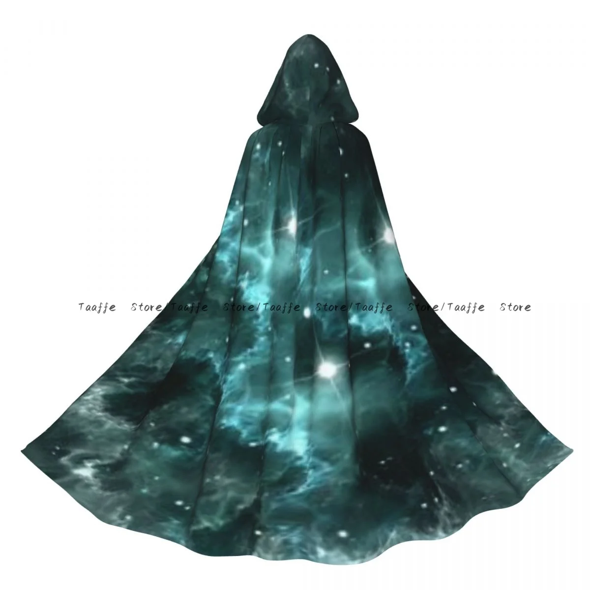 

Средневековый плащ для косплея на Хэллоуин, пальто с капюшоном, накидка с космической туманностью, длинный плащ, костюм волшебника, плащ