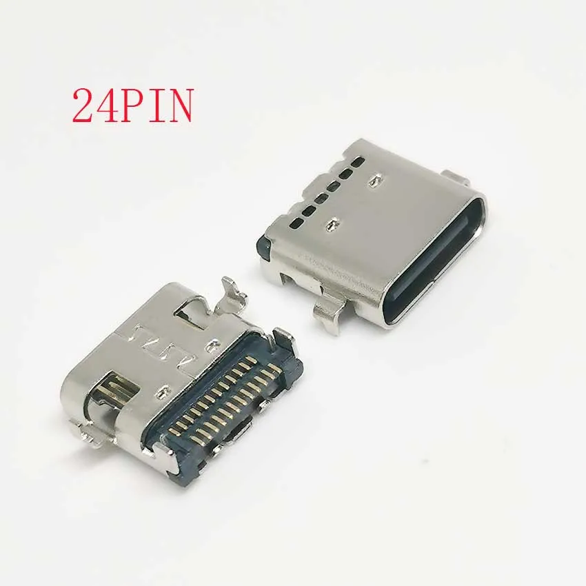 2-6pcs Type C Micro 24Pin USB 3.1 Double row on board Female Port Jack Tail Sockect Plug For phone PD fast charge data connector