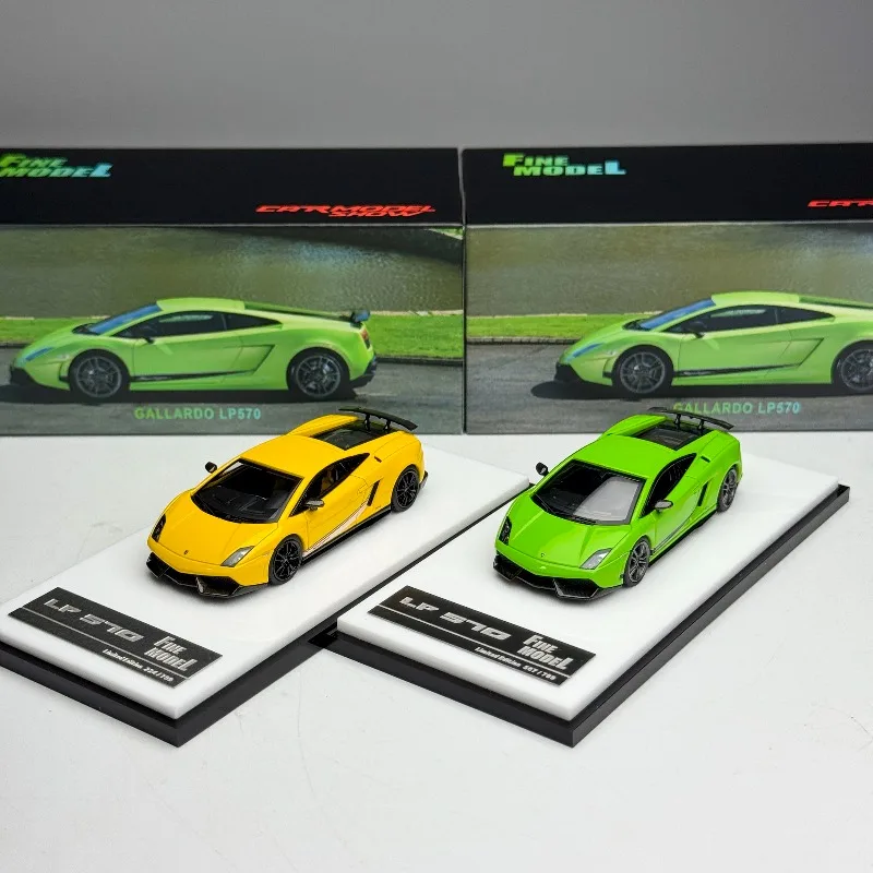 In stock 1:64 LP570-4 Foshan Zhan alloy miniature replica car model, boy toy gift, room collection statue