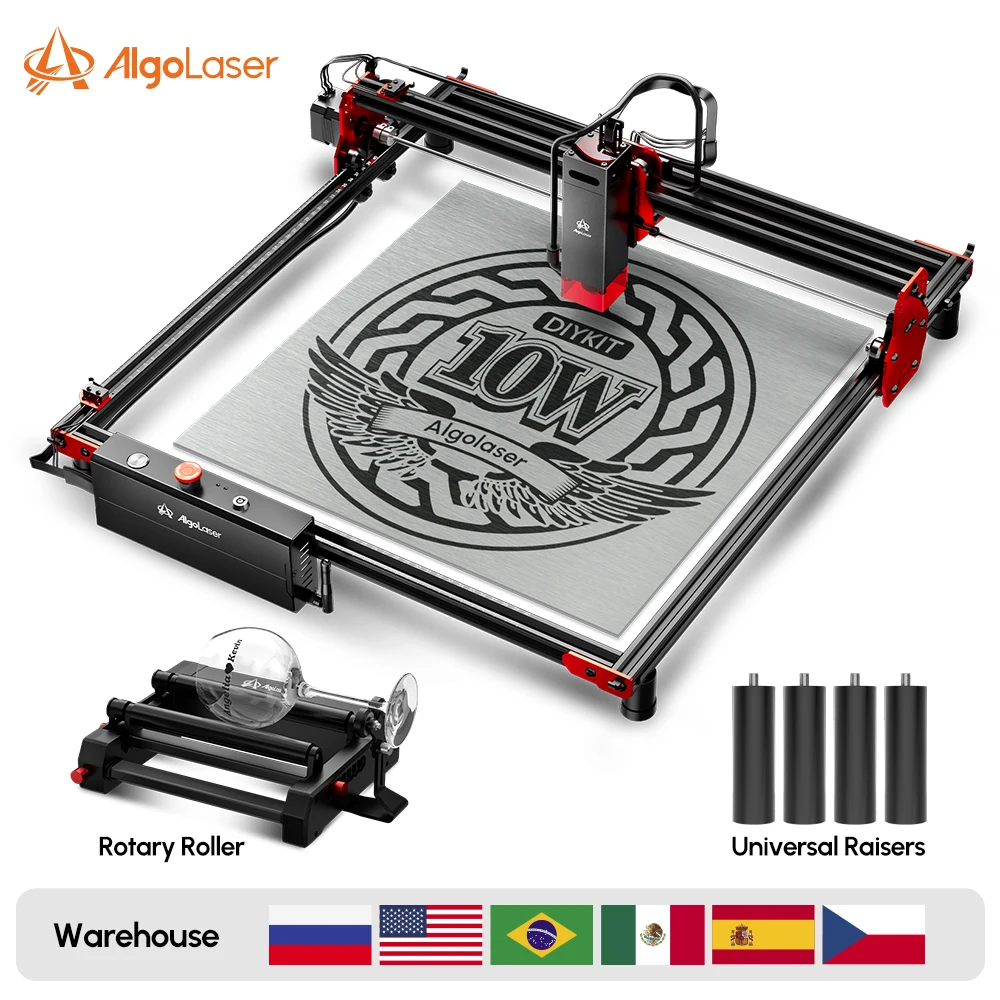 Laser Engraver AlgoLaser DIY 10W Ultra Accurate Engraving Cutting Machine DIY Cutter APP Woodworking Metal Wood Leather Acrylic