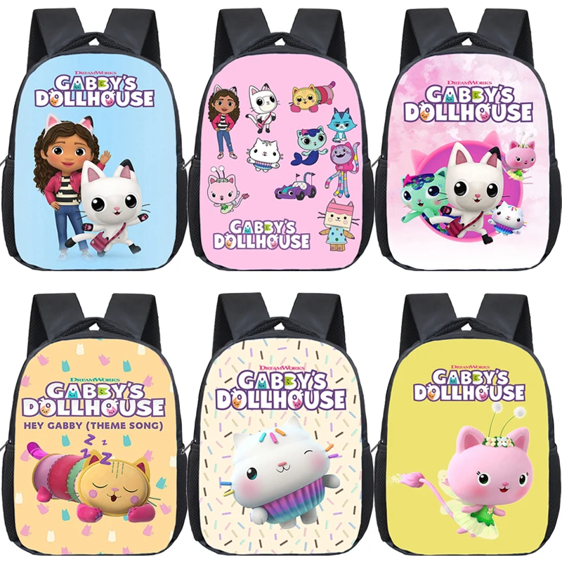 

Gabby's Dollhouse Schoolbag Children's Backpack Kids Kawaii Pink Bookbag Kindergarten Backpacks Girls Primary School Bag Mochila