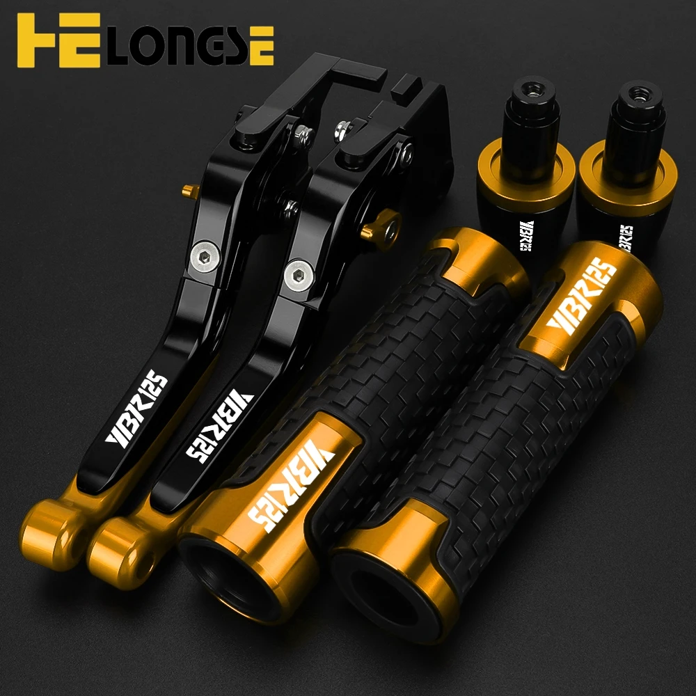 

Motorcycle Accessories Adjustable Brake Clutch Levers Handlebar Hand Grips End For YAMAHA YBR125 YBR 125 2005-2014 2013 2012